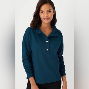 Ann Taylor button turtleneck sweatshirt